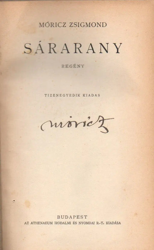 Sárarany - Oskola Antikvárium