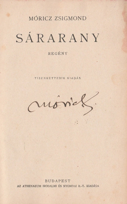 Sárarany - Oskola Antikvárium