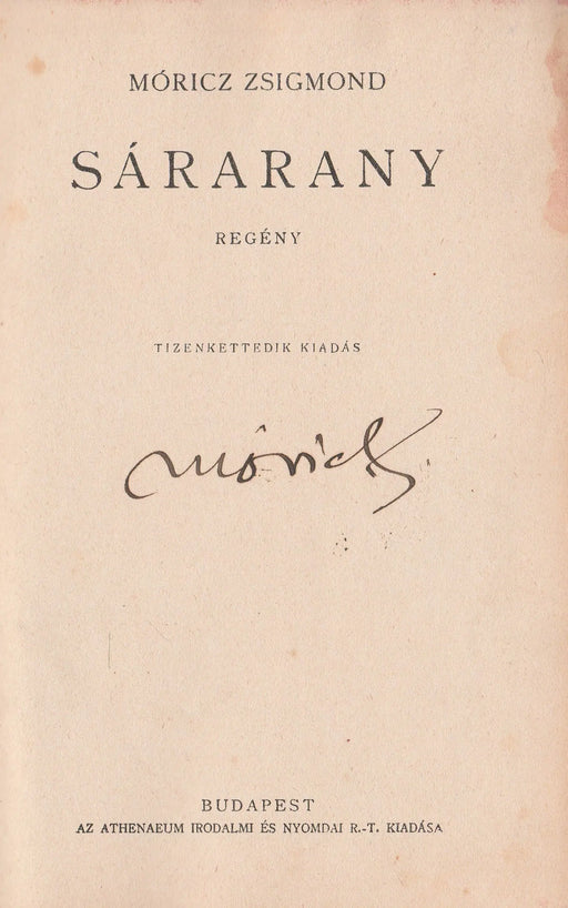 Sárarany - Oskola Antikvárium