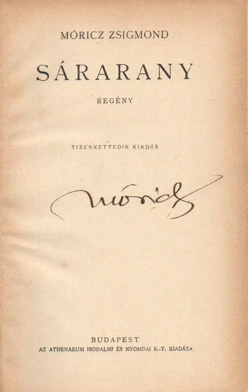 Sárarany - Oskola Antikvárium