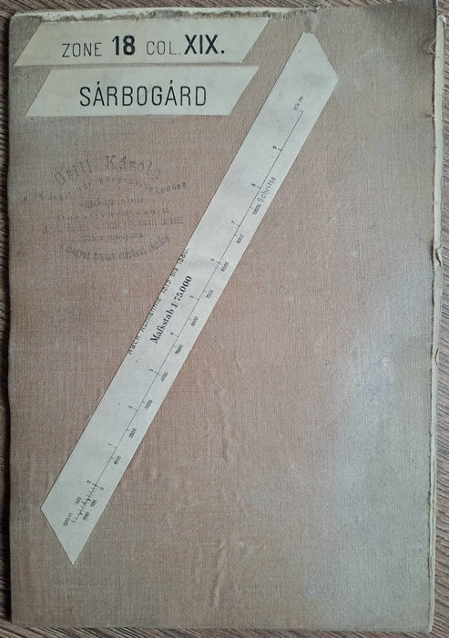 Sárbogárd, Zone 18 Col XIX. 1885 katonai térkép - Oskola Antikvárium