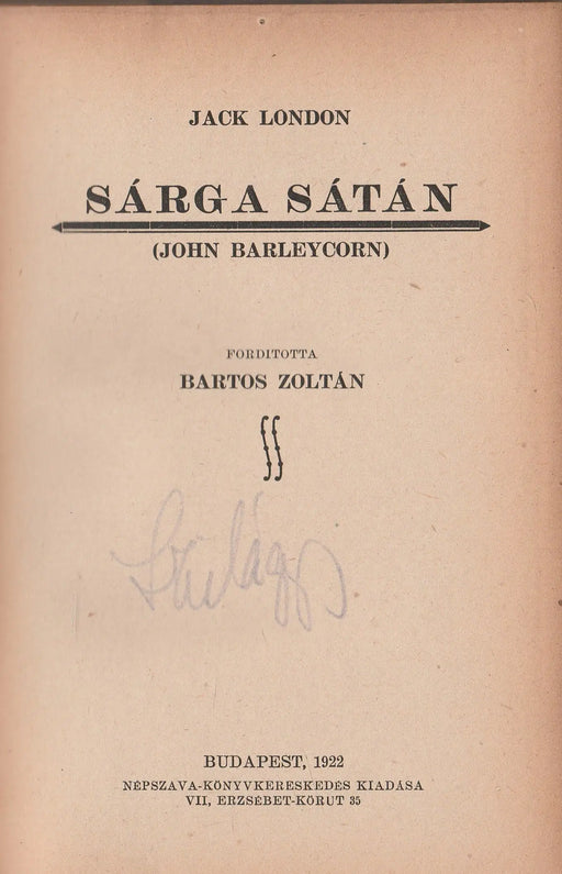 Sárga sátán - Oskola Antikvárium