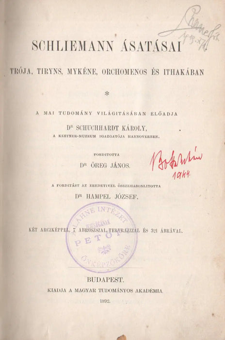 Schliemann ásatásai - Oskola Antikvárium