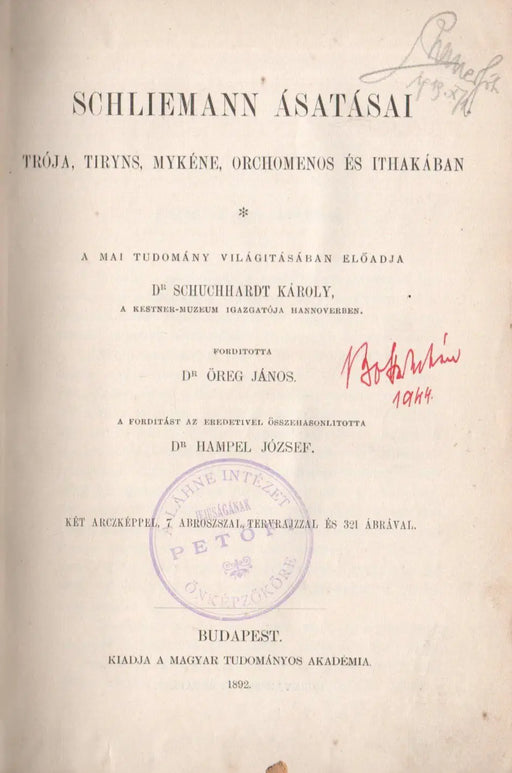 Schliemann ásatásai - Oskola Antikvárium
