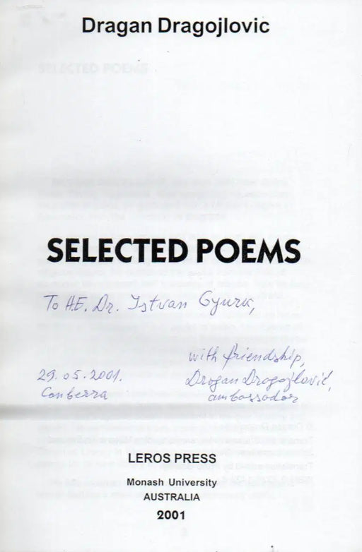 Selected Poems - Oskola Antikvárium