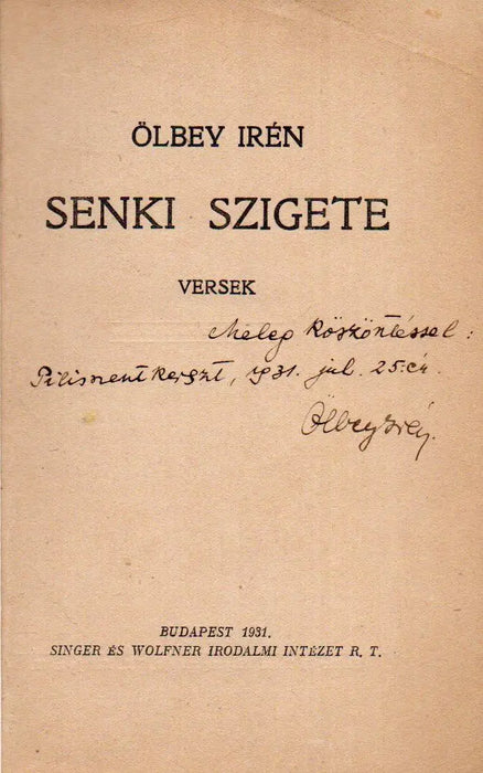Senki szigete - Oskola Antikvárium