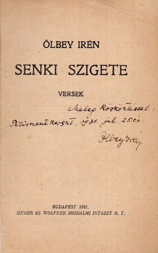 Senki szigete - Oskola Antikvárium