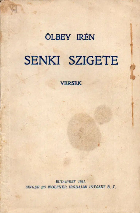 Senki szigete - Oskola Antikvárium