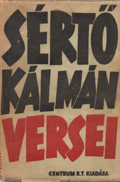 Sértő Kálmán versei - Oskola Antikvárium