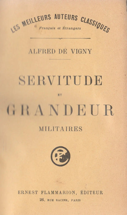 Servitude et Grandeur Militaires - Oskola Antikvárium