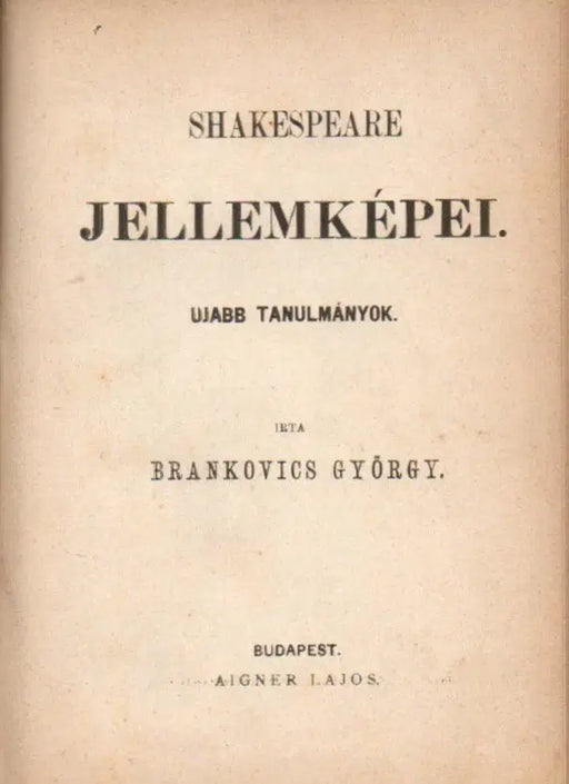 Shakespeare jellemképei I - II. - Oskola Antikvárium