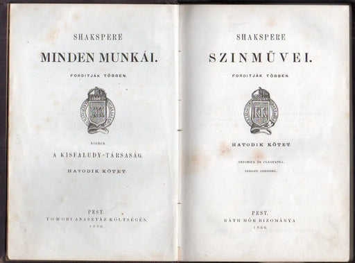 Shakspere színművei VI. - Oskola Antikvárium