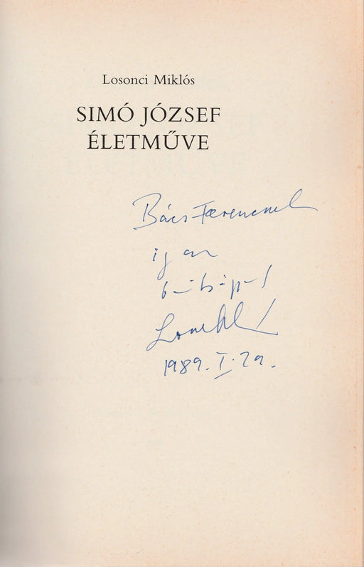Simó József életműve - Oskola Antikvárium