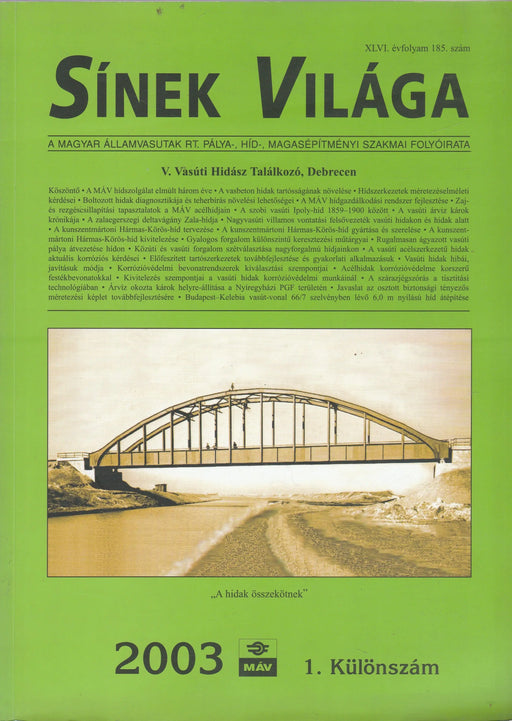 Sínek Világa XLVI. évfolyam 2003/185 - Különszám - Oskola Antikvárium