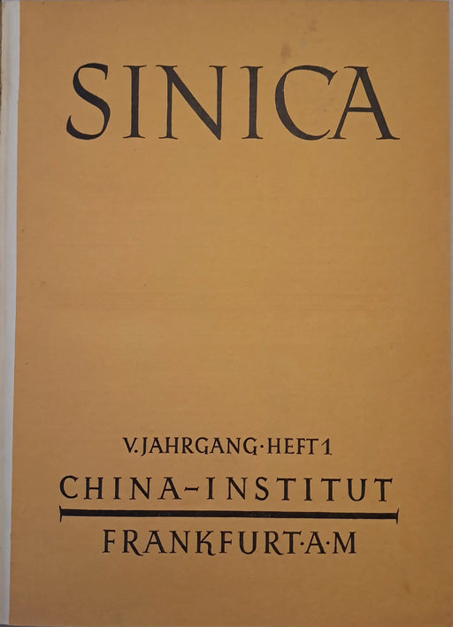 Sinica V. Jahrgang 1 - 5/6. 1930 - Oskola Antikvárium
