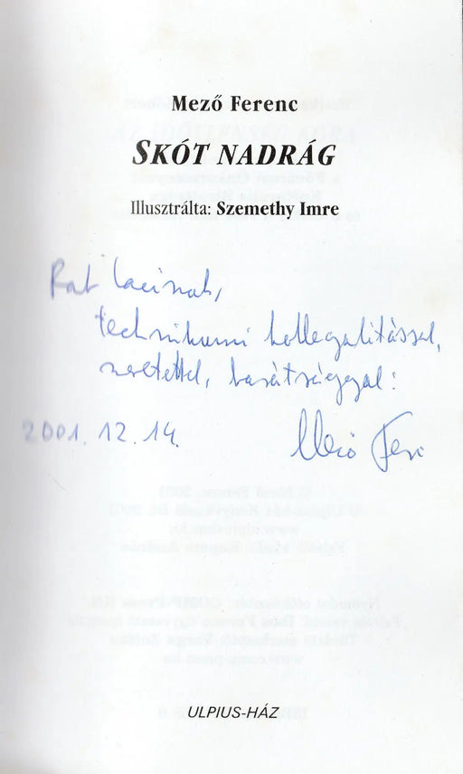 Skót nadrág - Oskola Antikvárium