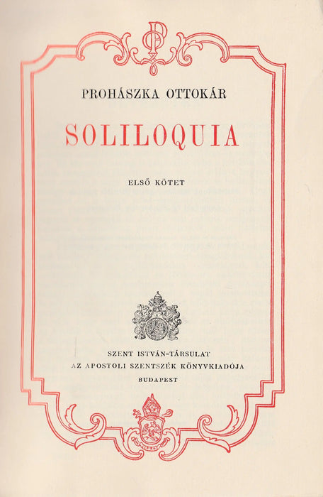 Soliloquia I. - Oskola Antikvárium