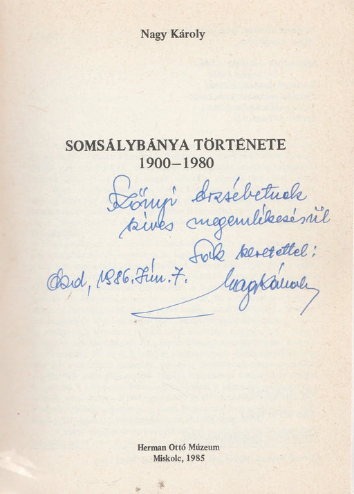 Somsálybánya története - Oskola Antikvárium