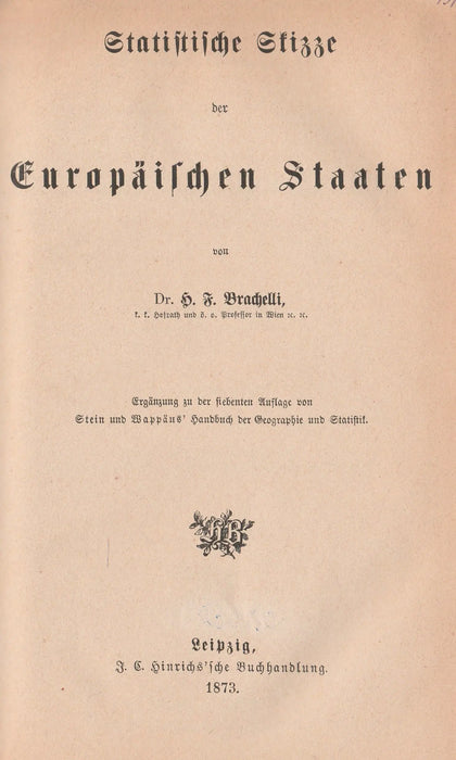 Statistische Skizze der europäischen Staaten - Oskola Antikvárium