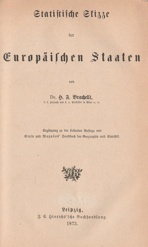Statistische Skizze der europäischen Staaten - Oskola Antikvárium
