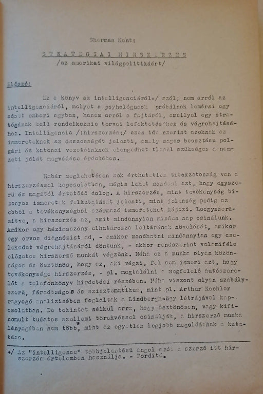 Stratégiai hírszerzés - Oskola Antikvárium