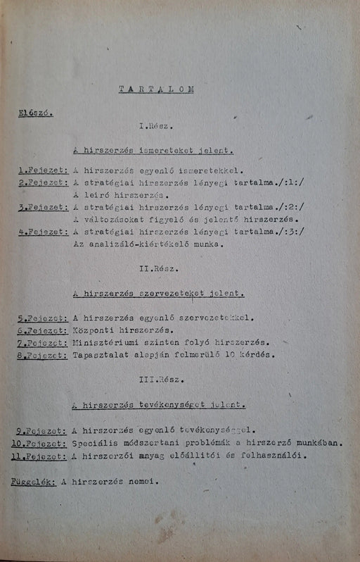 Stratégiai hírszerzés - Oskola Antikvárium