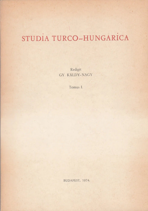 Studia Turco - Hungarica I. - Oskola Antikvárium
