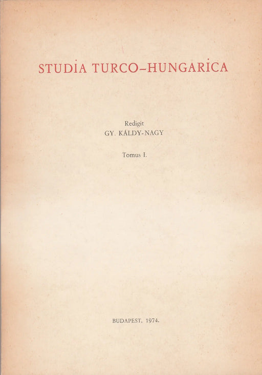 Studia Turco - Hungarica I. - Oskola Antikvárium
