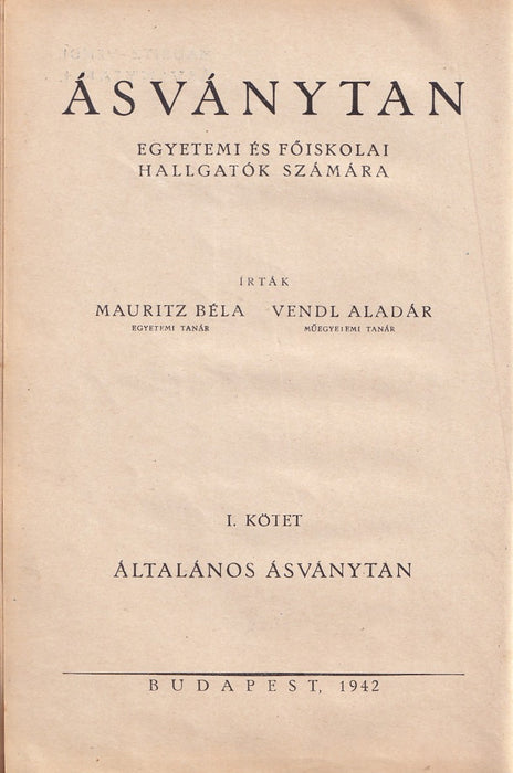 Ásványtan I-II.