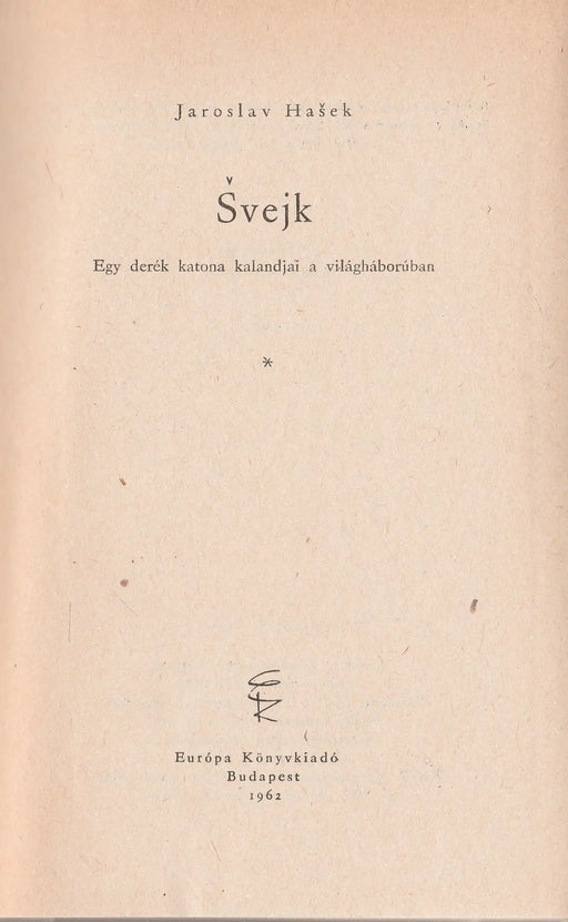 Svejk I - II. - Oskola Antikvárium
