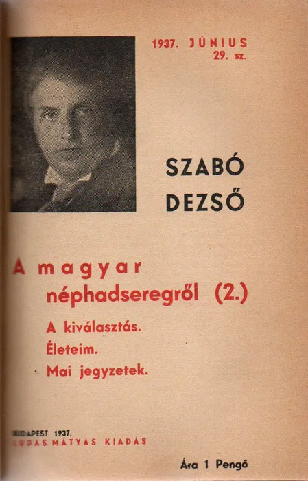 Szabó Dezső füzetek 27 - 32. - Oskola Antikvárium
