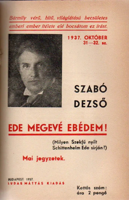 Szabó Dezső füzetek 27 - 32. - Oskola Antikvárium