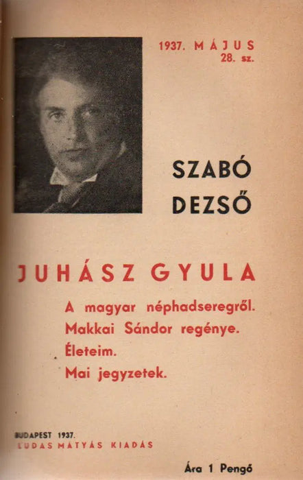 Szabó Dezső füzetek 27 - 32. - Oskola Antikvárium