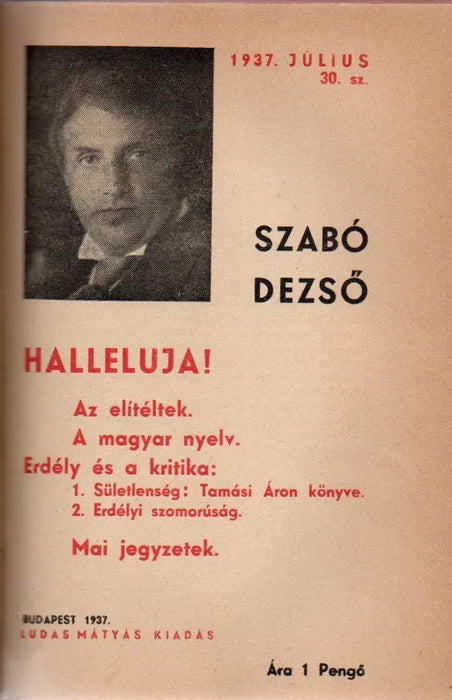 Szabó Dezső füzetek 27 - 32. - Oskola Antikvárium