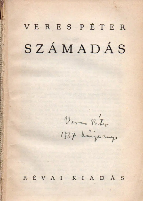 Számadás - Oskola Antikvárium