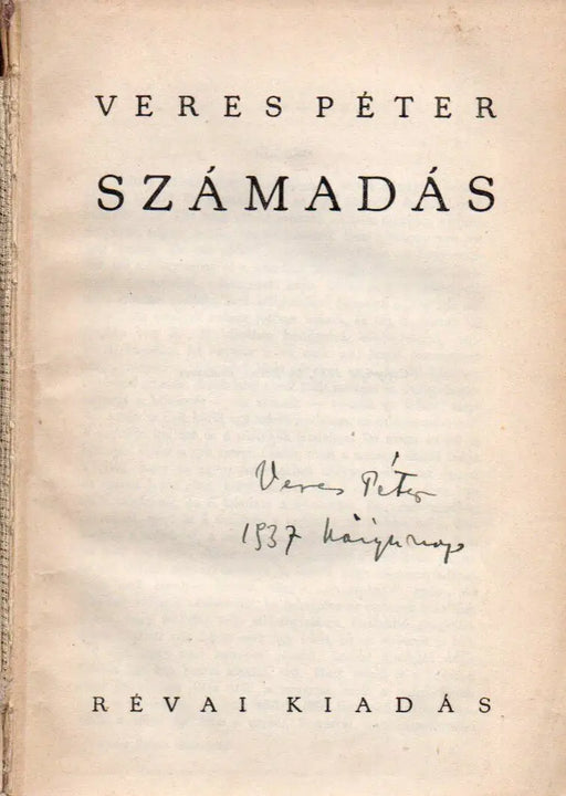 Számadás - Oskola Antikvárium
