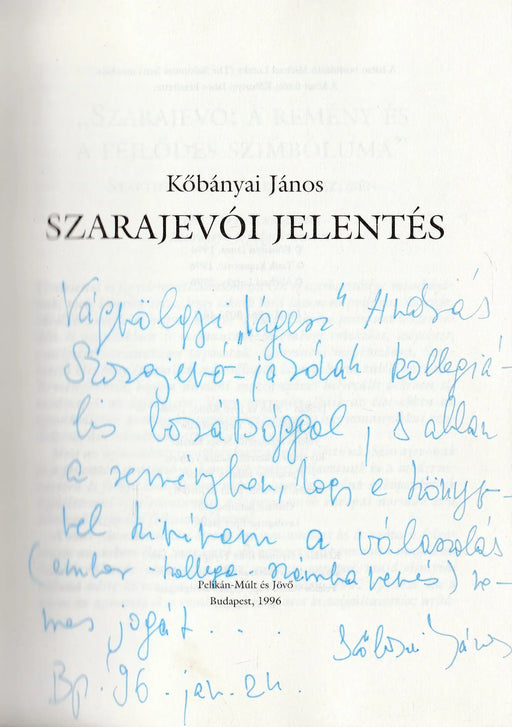 Szarajevói jelentés - Oskola Antikvárium