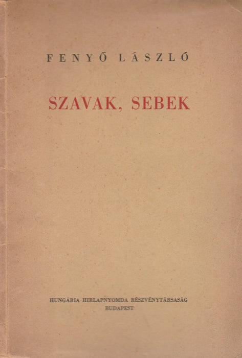 Szavak, sebek - Oskola Antikvárium