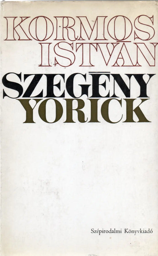 Szegény Yorick - Oskola Antikvárium