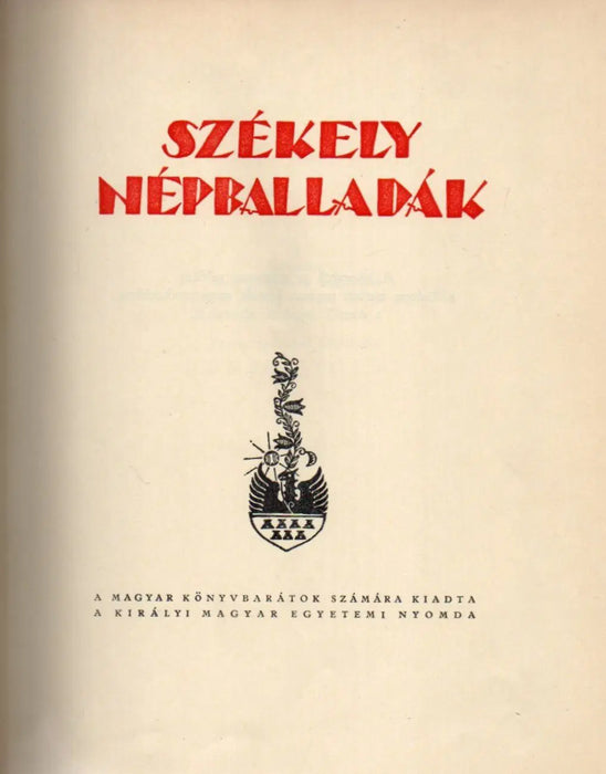Székely népballadák - Oskola Antikvárium