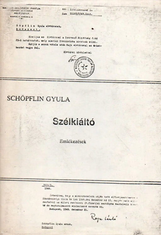Szélkiáltó - Oskola Antikvárium
