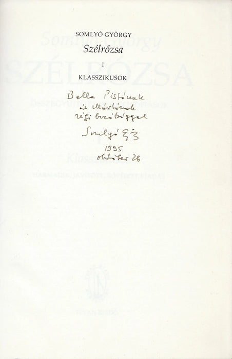 Szélrózsa I. Klasszikusok - Oskola Antikvárium