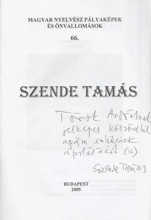 Szende Tamás - Oskola Antikvárium