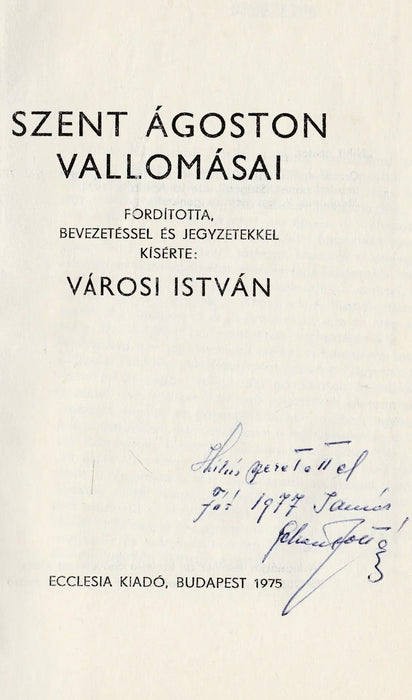 Szent Ágoston vallomásai - Oskola Antikvárium