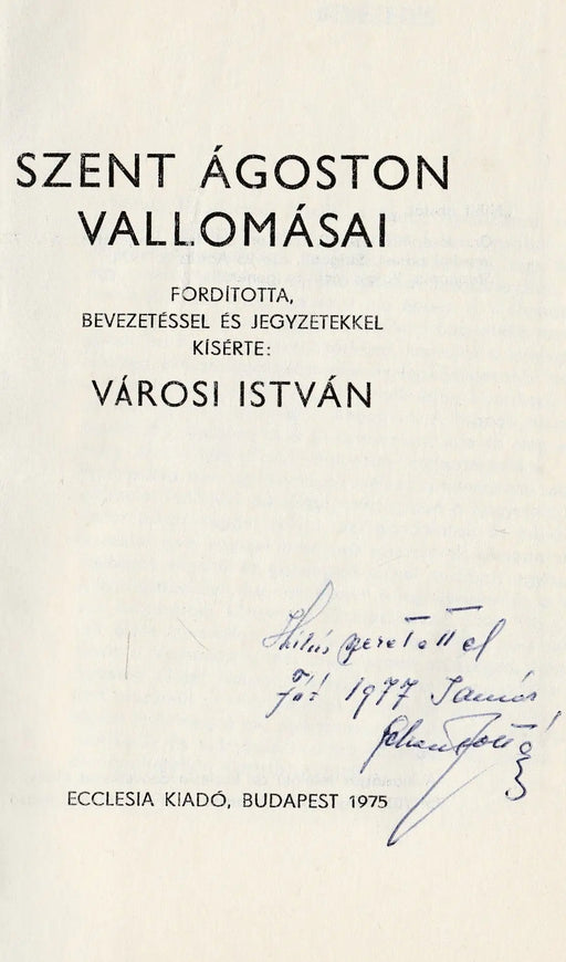 Szent Ágoston vallomásai - Oskola Antikvárium