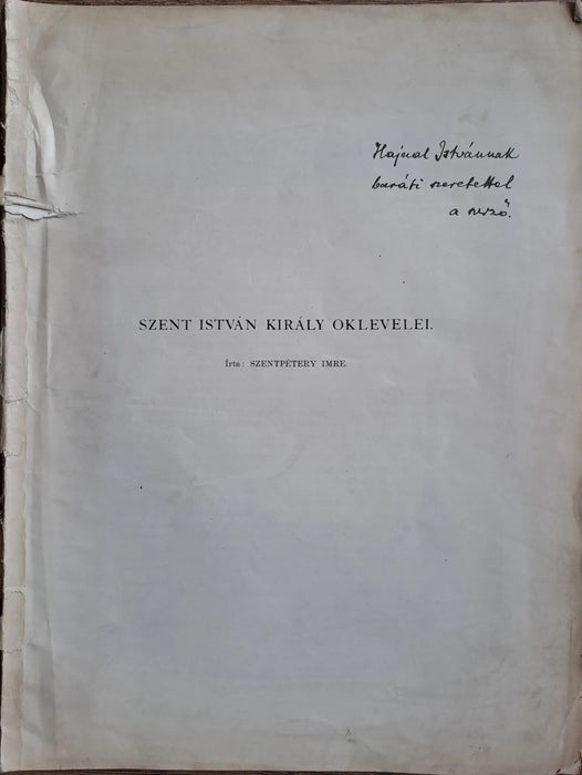 Szent István király oklevelei - Oskola Antikvárium