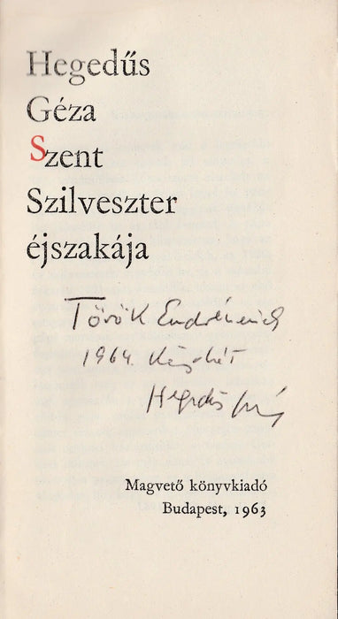 Szent Szilveszter éjszakája - Oskola Antikvárium