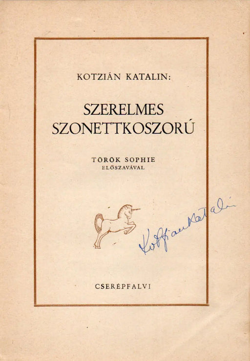 Szerelmes szonettkoszorú - Oskola Antikvárium