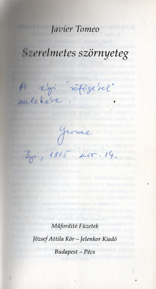 Szerelmetes szörnyeteg - Oskola Antikvárium