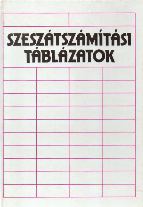 Szeszátszámítási táblázatok - Oskola Antikvárium